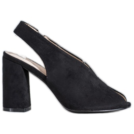 Filippo Sandales à enfiler sur un bar noir