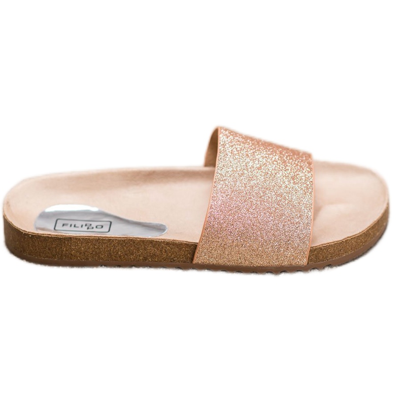 Filippo Chaussons Dorés À Paillettes d'or Filippo Chaussons Dorés À Paillettes d'or