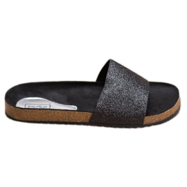 Filippo Chaussons Noirs À Paillettes