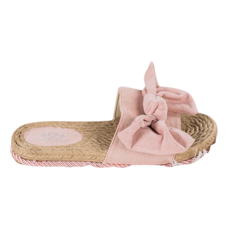 Small Swan Pantoufles À La Mode Avec Un Noeud rose