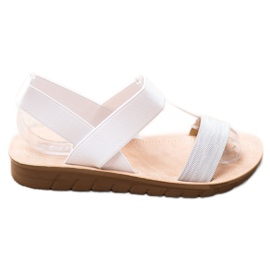 Sea Elves Sandales à enfiler sur la plate-forme blanc gris