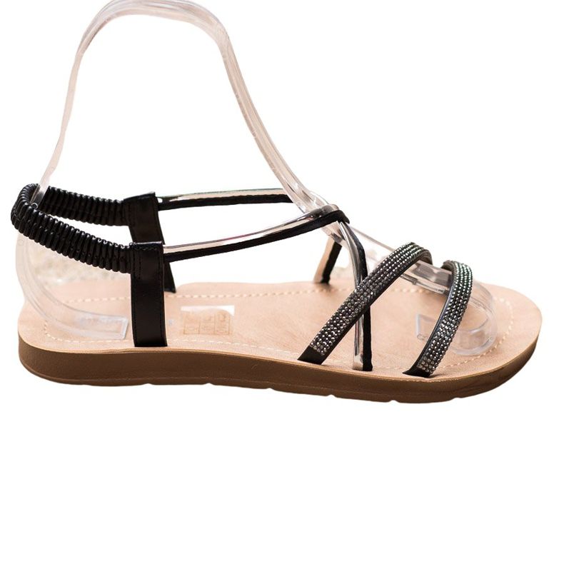 Sea Elves Sandales à ornements argentés le noir