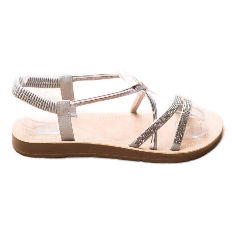 Sea Elves Sandales à ornements argentés gris Sea Elves Sandales à ornements argentés gris