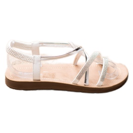 Sea Elves Sandales à ornements argentés blanc