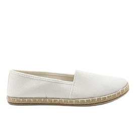 Espadrilles à enfiler argentées D1K-19 gris