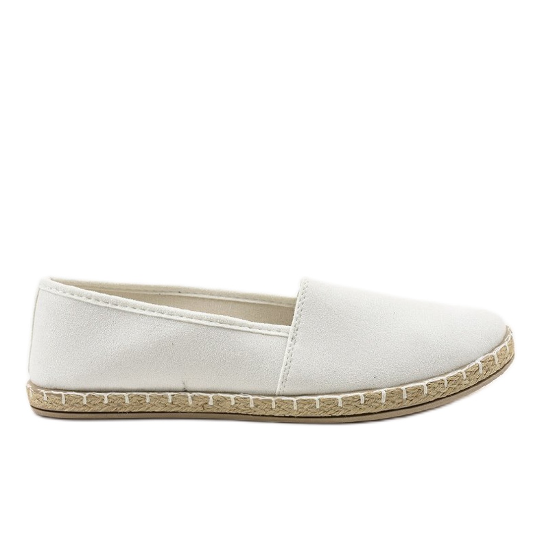 Espadrilles à enfiler argentées D1K-19 gris