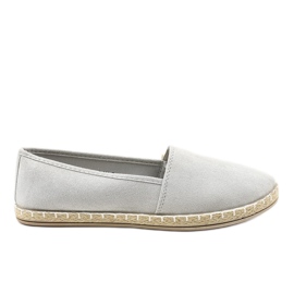 Espadrilles à enfiler grises D1K-6