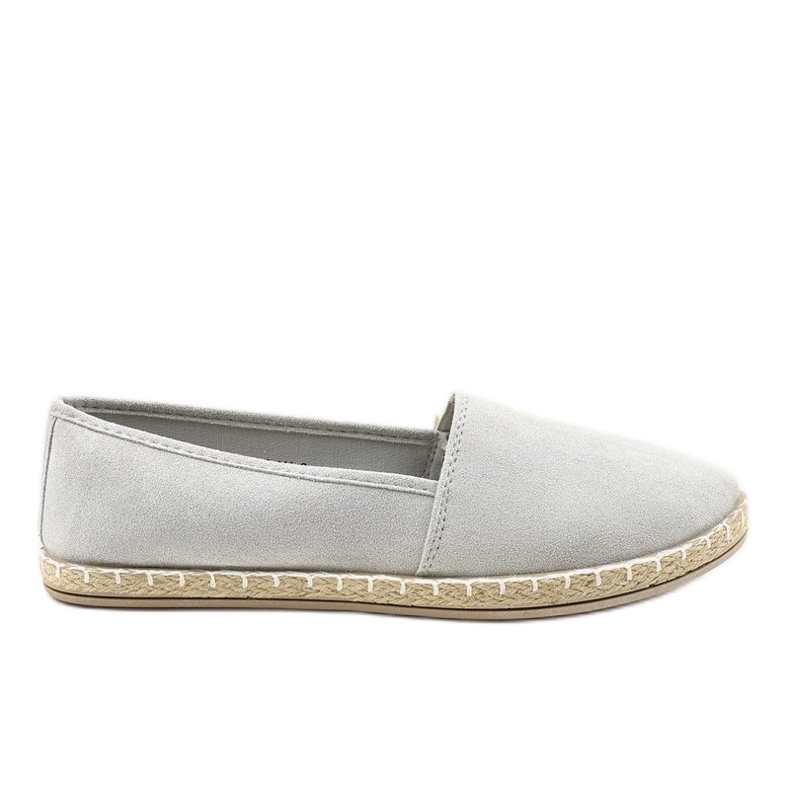 Espadrilles à enfiler grises D1K-6