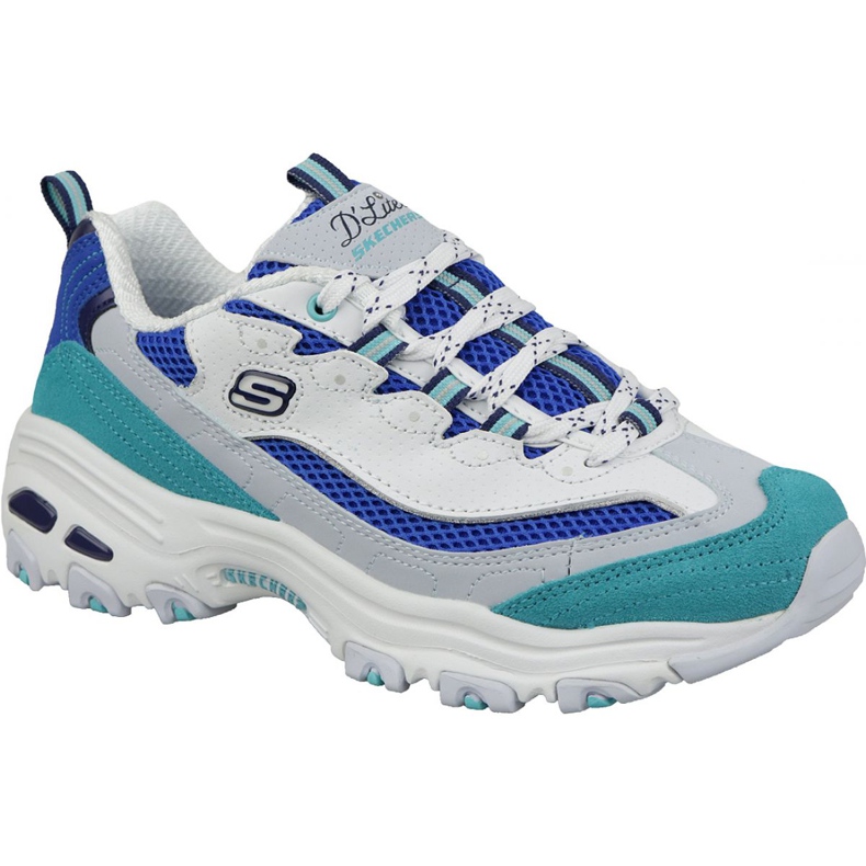 Skechers D'Lites Seconde Chance W 13146-WBL blanche bleu multicolore Skechers D'Lites Seconde Chance W 13146-WBL blanche bleu multicolore
