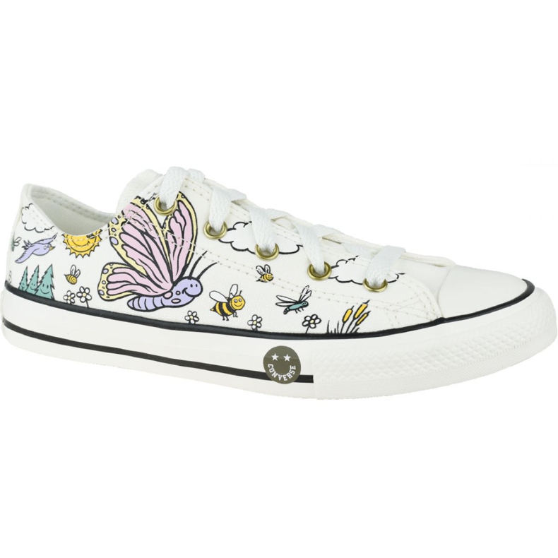 Converse Chuck Taylor All Star Low Enfant 667898C blanche multicolore