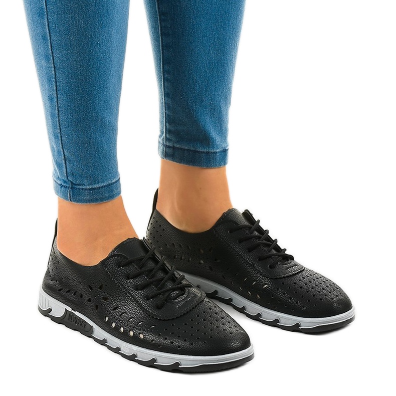 Baskets sport ajourées noires JH81168-3 le noir