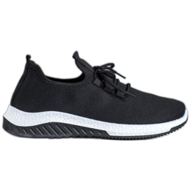 SHELOVET Chaussures noires ajourées le noir