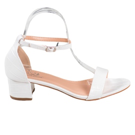 Small Swan Sandales confortables sur une tige basse blanche