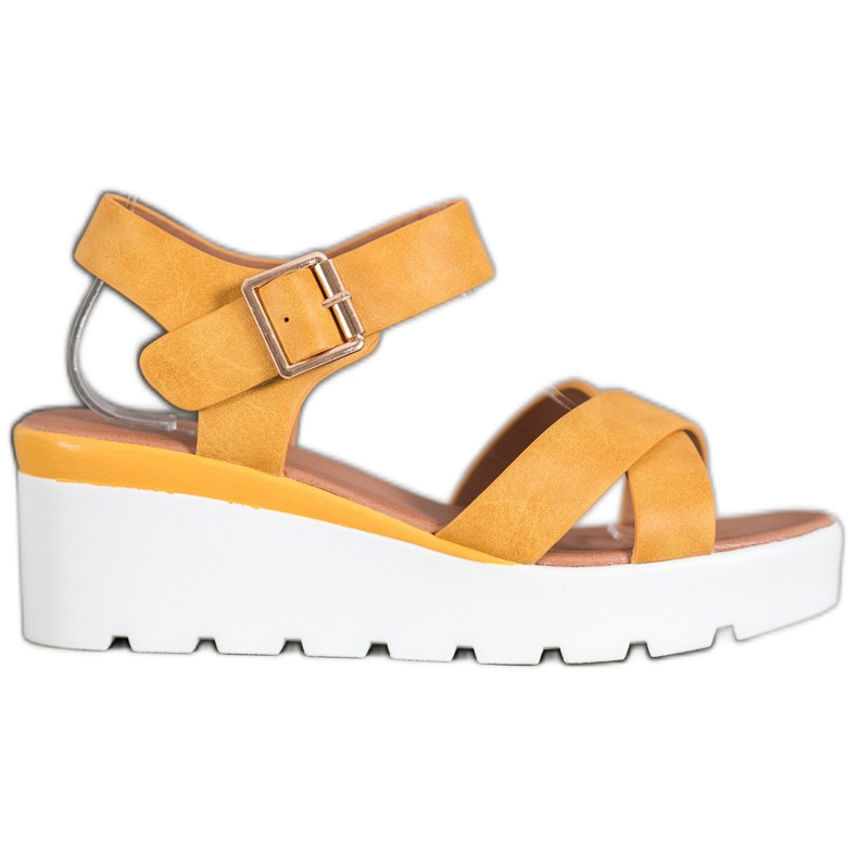 Weide Sandales à la mode jaune