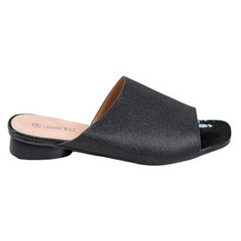 SHELOVET Pantoufles Élégantes À Paillettes noir