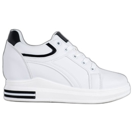 SHELOVET Baskets compensées blanches