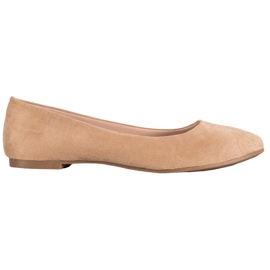 Best Shoes Ballerines en daim brun
