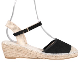 Best Shoes Sandales Espadrilles Noires
