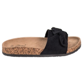 Evento Pantoufles En Daim Sur La Plateforme noir