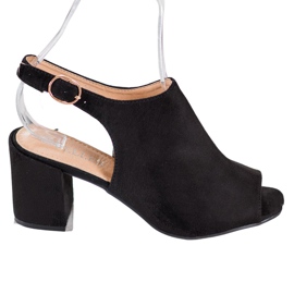 SHELOVET Sandales classiques à talons hauts noir