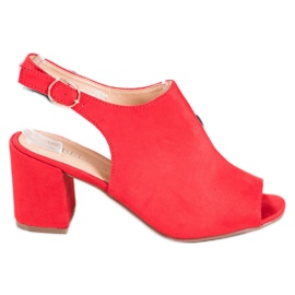 SHELOVET Sandales classiques à talons hauts rouge