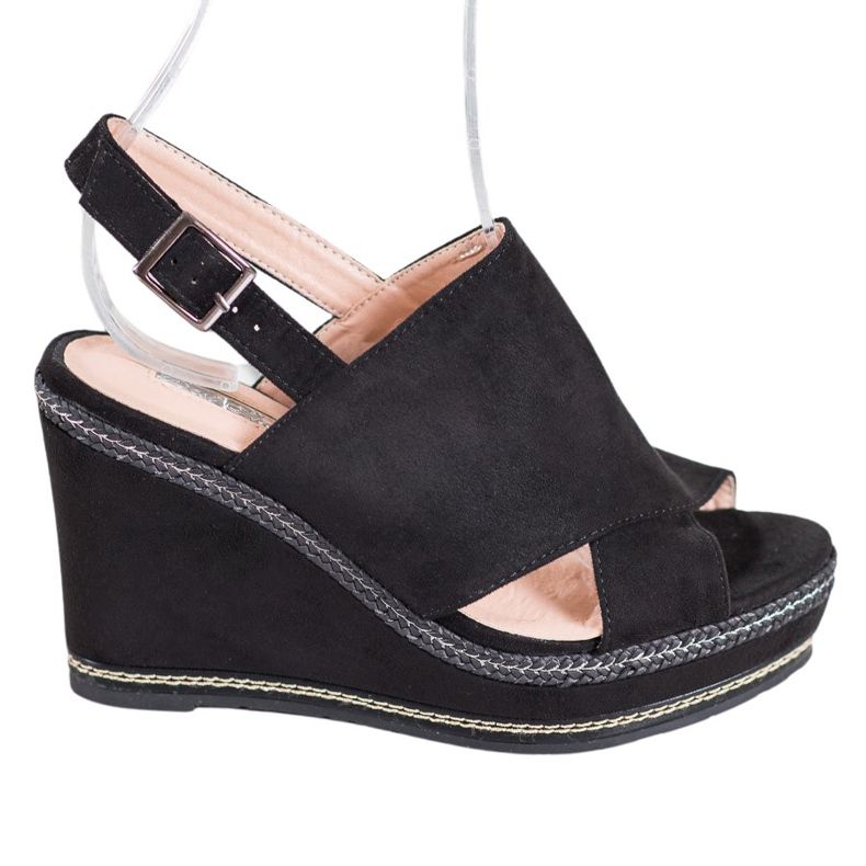 Best Shoes Sandales de mode noires le noir