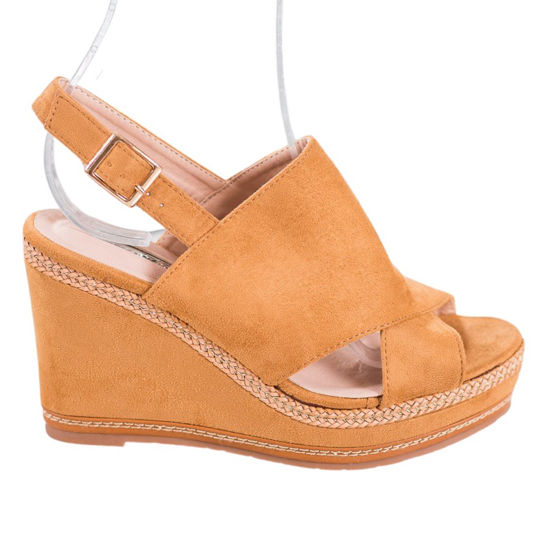 Best Shoes Sandales de mode camel brun