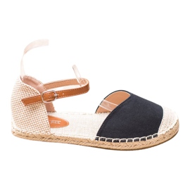 SHELOVET Espadrilles textiles noir
