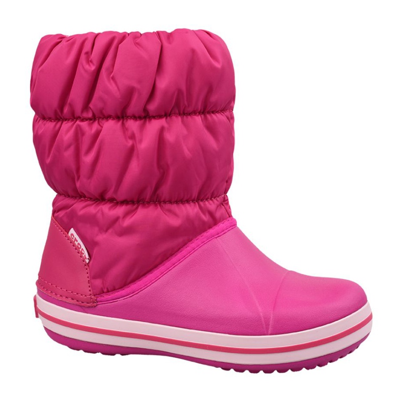 Crocs Winter Puff Boot Jr 14613-6X0 le noir rose
