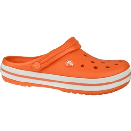Crocs Crocband 11016-846 chaussures blanche orange Crocs Crocband 11016-846 chaussures blanche orange