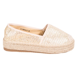 SHELOVET Espadrilles Tressées Sur La Plateforme jaune