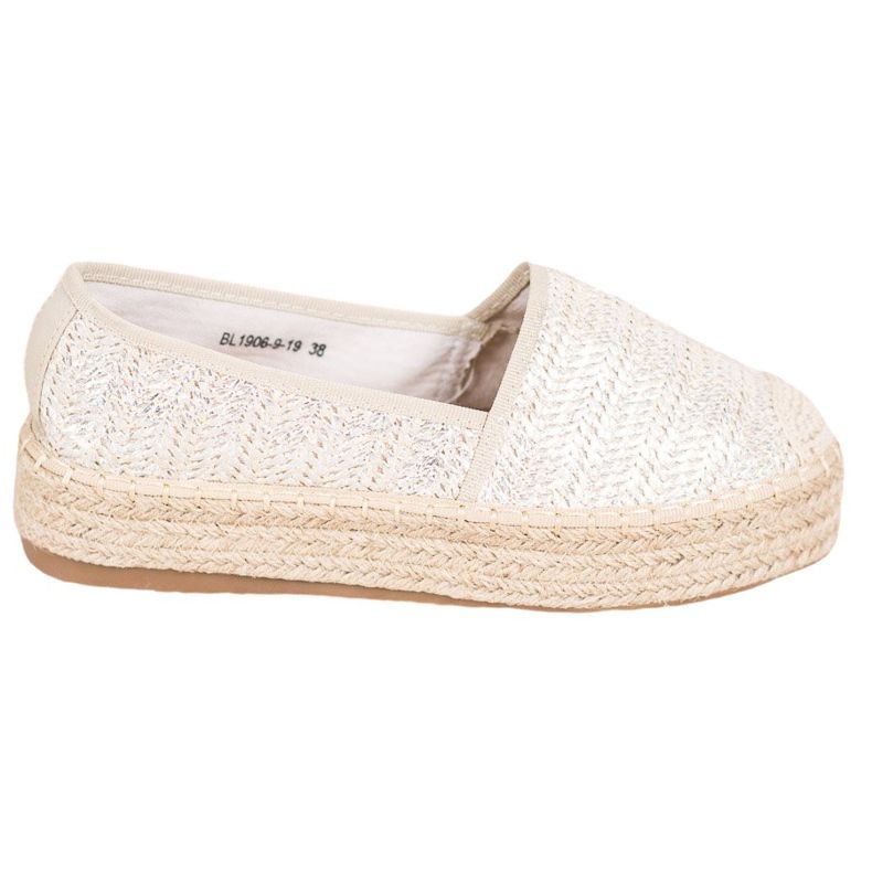SHELOVET Espadrilles Tressées Sur La Plateforme gris