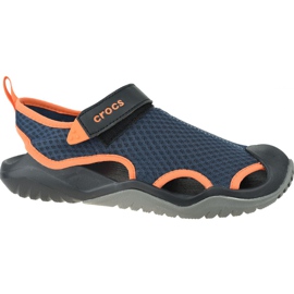 Crocs M Swiftwater Mesh Deck Sandale M 205289-4V9 bleu marine