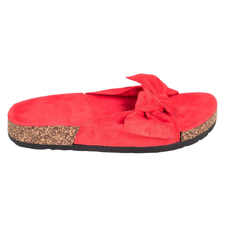 SHELOVET Pantoufles En Daim Sur La Plateforme rouge