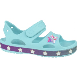 Sandale à breloques licorne Crocs Fun Lab K 206366-4O9 bleu