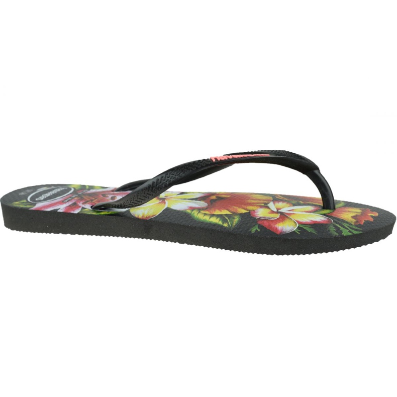 Tongs d'été minces Havaianas 4129848-1069 le noir multicolore