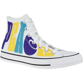 Chaussures Converse Chuck Taylor All Star Hi Peace W 167892C blanc