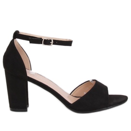 Sandales à talons noires 88-395 Noir