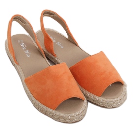 Espadrilles blanches orange 99-26A Orange