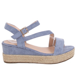 Sandales espadrilles bleues 680-38 Bleu