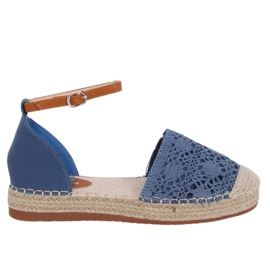 Espadrilles coupées bleu 3035 Bleu