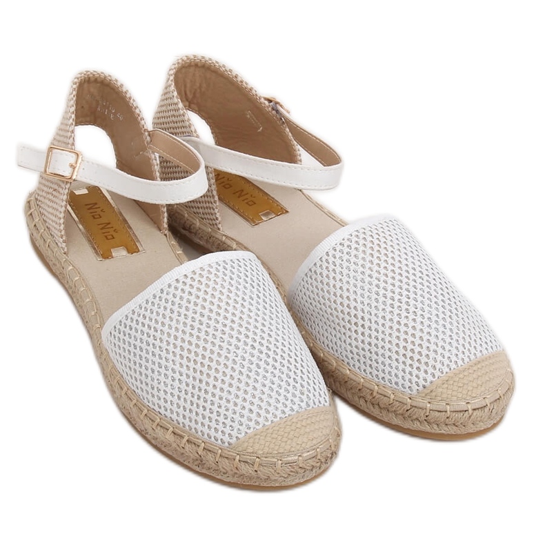 Espadrilles blanches pour femmes MB-64119 Blanc
