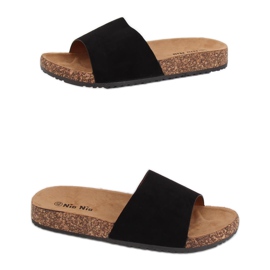 Noir PA-354 Chaussons semelle liège noir