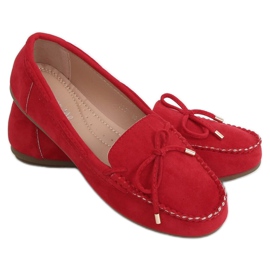 Mocassins femme rouge LL97 Rouge
