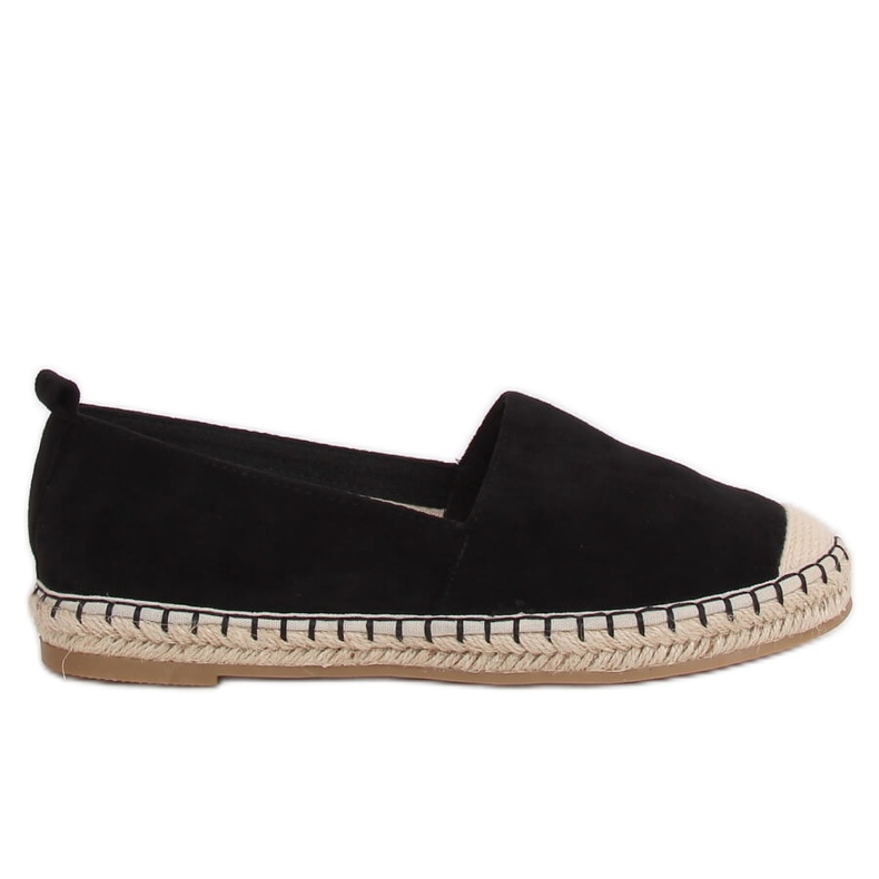 Espadrilles noires pour femmes L-1068 Noir le noir