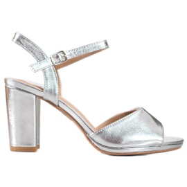 SHELOVET Chaussures classiques à talons hauts gris