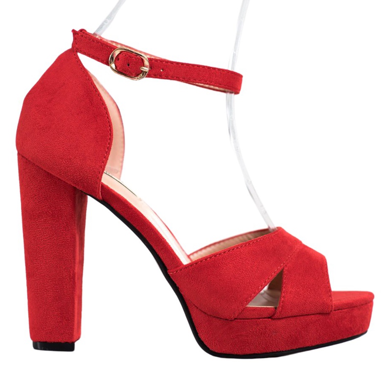 Clowse Sandales à talons hauts rouges