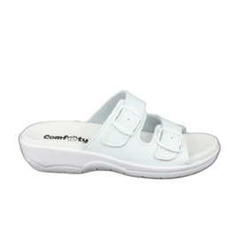Pantoufles blanches prophylactiques Comfooty Carolina