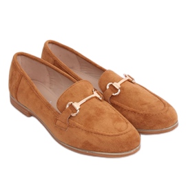 Mocassins femme camel T355P Camel brun