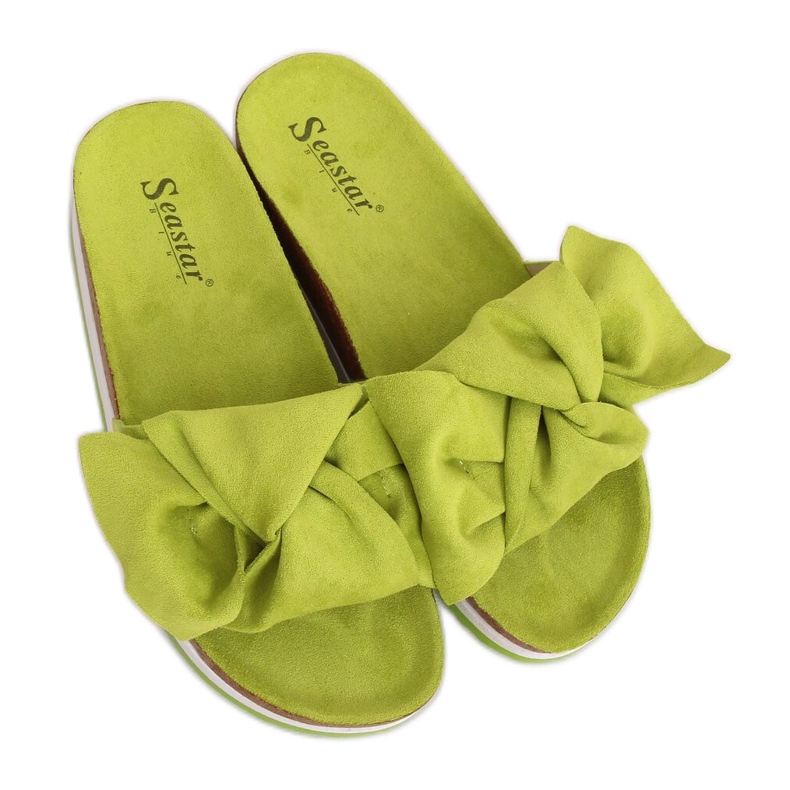 Chaussons vert femme vert SS116P Vert